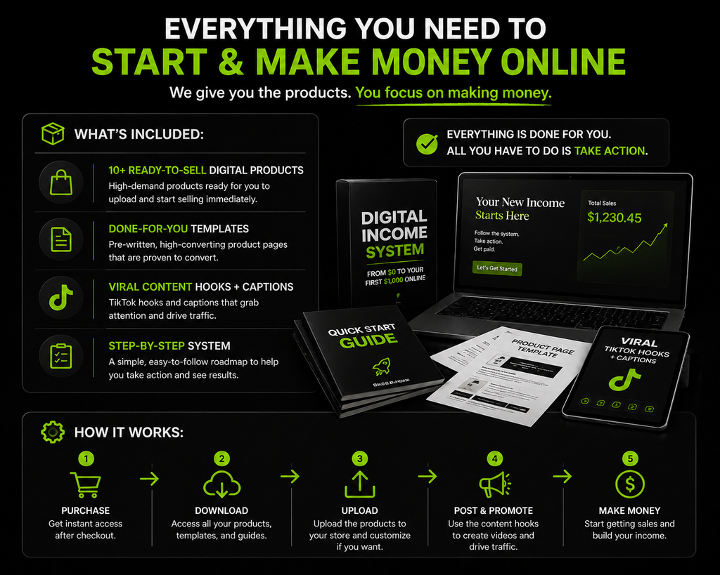 Digital Income System: From $0 to Your First $1,000 Online